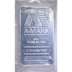 TEN OUNCE .999 SILVER BAR A-MARK