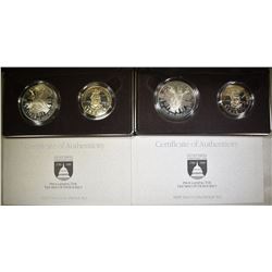 2-1989 PROOF 2-PIECE CONGRESSIONAL COMMEM SETS