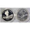 Image 2 : 1999 YELLOWSTONE Pf & UNC COMMEM SILVER DOLLARS
