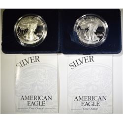 2-1998 PROOF AMERICAN SILVER EAGLES