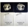 Image 1 : 2-1998 PROOF AMERICAN SILVER EAGLES