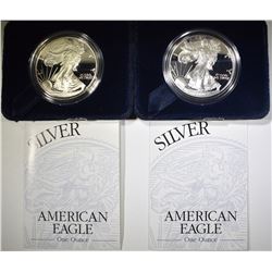 2-2000 PROOF AMERICAN SILVER EAGLES