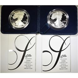 2-2006 PROOF AMERICAN SILVER EAGLES