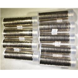 9 ROLLS BU JEFFERSON NICKELS: