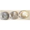 Image 2 : 2004, 14, 18 BU AMERICAN SILVER EAGLES IN CAPSULES