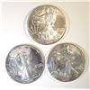 Image 1 : 1990, 99 & 09 BU AMERICAN SILVER EAGLES
