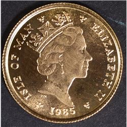 1985 1/10 oz GOLD ISLE OF MAN ANGEL