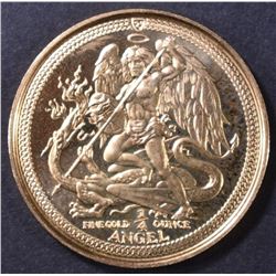 1986 ISLE OF MAN 1/4 oz GOLD ANGEL