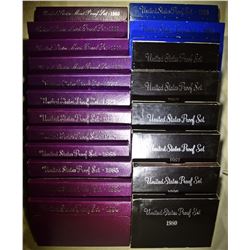 2-EACH U.S. PROOF SETS FROM THE 1980'S