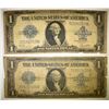 Image 1 : 2-1923 $1.00 SILVER CERTIFICATES, LOW GRADE TEARS