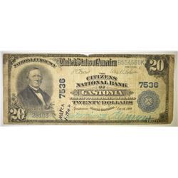 1902 $20 CITIZENS NATIONAL BANK OF GASTONIA