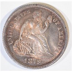 1879 SEATED LIBERTY DIME CH BU