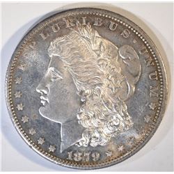 1879-S MORGAN DOLLAR, GEM BU
