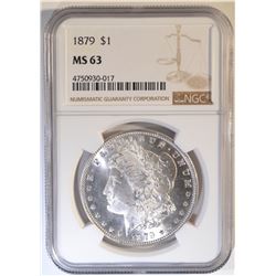 1879 MORGAN DOLLAR NGC MS-63
