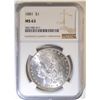 Image 1 : 1881 MORGAN DOLLAR NGC MS-63