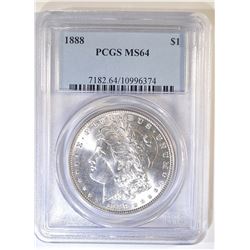 1888 MORGAN DOLLAR PCGS MS-64