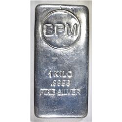 POURED .9999 SILVER KILO BAR