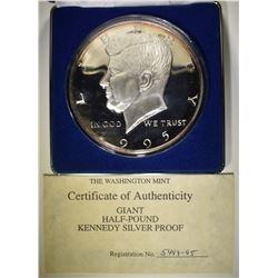 8 OUNCE .999 SILVER "GIANT KENNEDY SILVER PROOF"