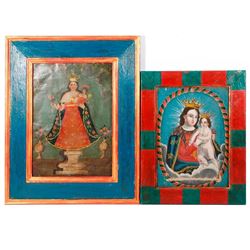 Two Mexican retablos