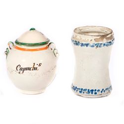 Two Mexican talavera jars