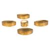 Image 1 : Five brass lidded containers