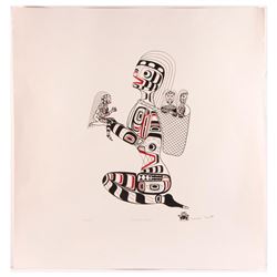 "Cannibal Woman" Lithograph by Noreen Hunt.