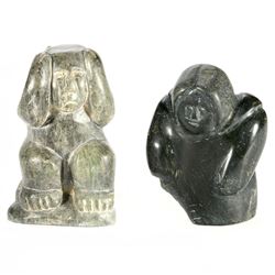 Two Inuit Stone Sculptures