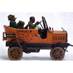 Amos 'N' Andy Fresh Air Taxicab: tin wind-up toy;