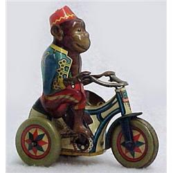 Arnold Monkey Bobby Cyclist; tin lithographed win
