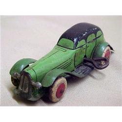 Green car; tin wind-up; Made in U.S.A Lindstrom; 