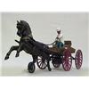 Image 2 : Horse drawn buggy with driver; cast iron; working