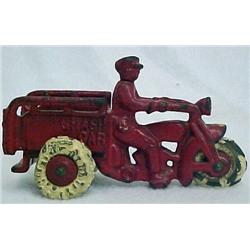 Motorcycle with Rider and three wheels; painted r