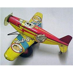 Dagwood's Solo Flight; tin wind-up toy; 9" long w