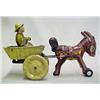 Image 1 : Mule and Cart; Marx; 8" across; minor scratches o