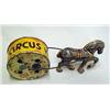 Image 5 : Musical Circus Horse; tin pull toy; 10 1/2" long;