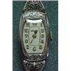 Image 2 : Lady's Gruen 14K white gold watch with 10K filigr