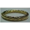 Image 1 : 18K gold twist motif hinged bangle bracelet measu