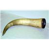 Image 1 : Powder horn; wooden cap; with rings for hanging s