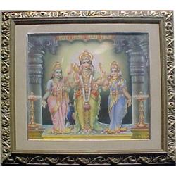 S. Muruyakani watercolor depicting three East Ind