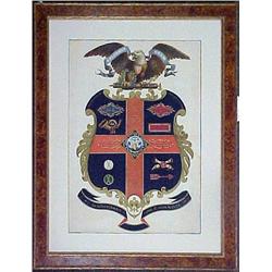 Hand colored record of engagement in civil war; 2nd Lie