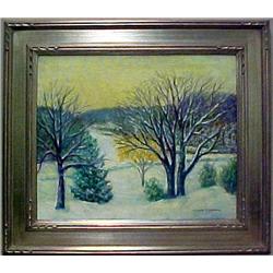 Howard B. Spencer oil on canvas "Mountain Lake - 