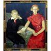 Image 1 : Arrah Lee Gaul oil on canvas; double portrait of 