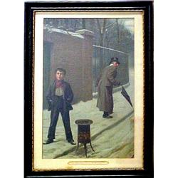 The Snowball - Guilty or Not Guilty 19th C. litho
