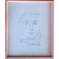 Pablo Picasso etching "Pour Ruby"; plate signed o