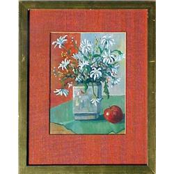 George Washington Miller oil on board under glass