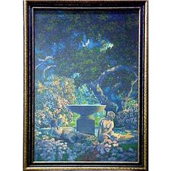 Maxfield Parrish; Edison Mazda calendar top "Reve