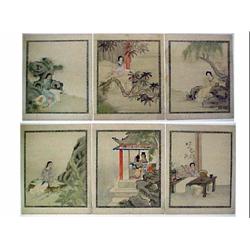 Series of six Japanese prints of female figures; 
