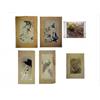 Image 1 : Six Japanese wood block prints; each artist signe