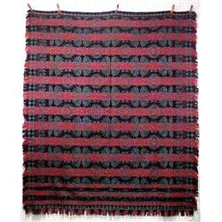 Jacquard coverlet; with corner blocks S. B. Musse