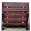 Image 1 : Walnut Empire chest of drawers; rectangular top o
